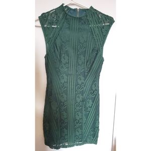 Green lace dress